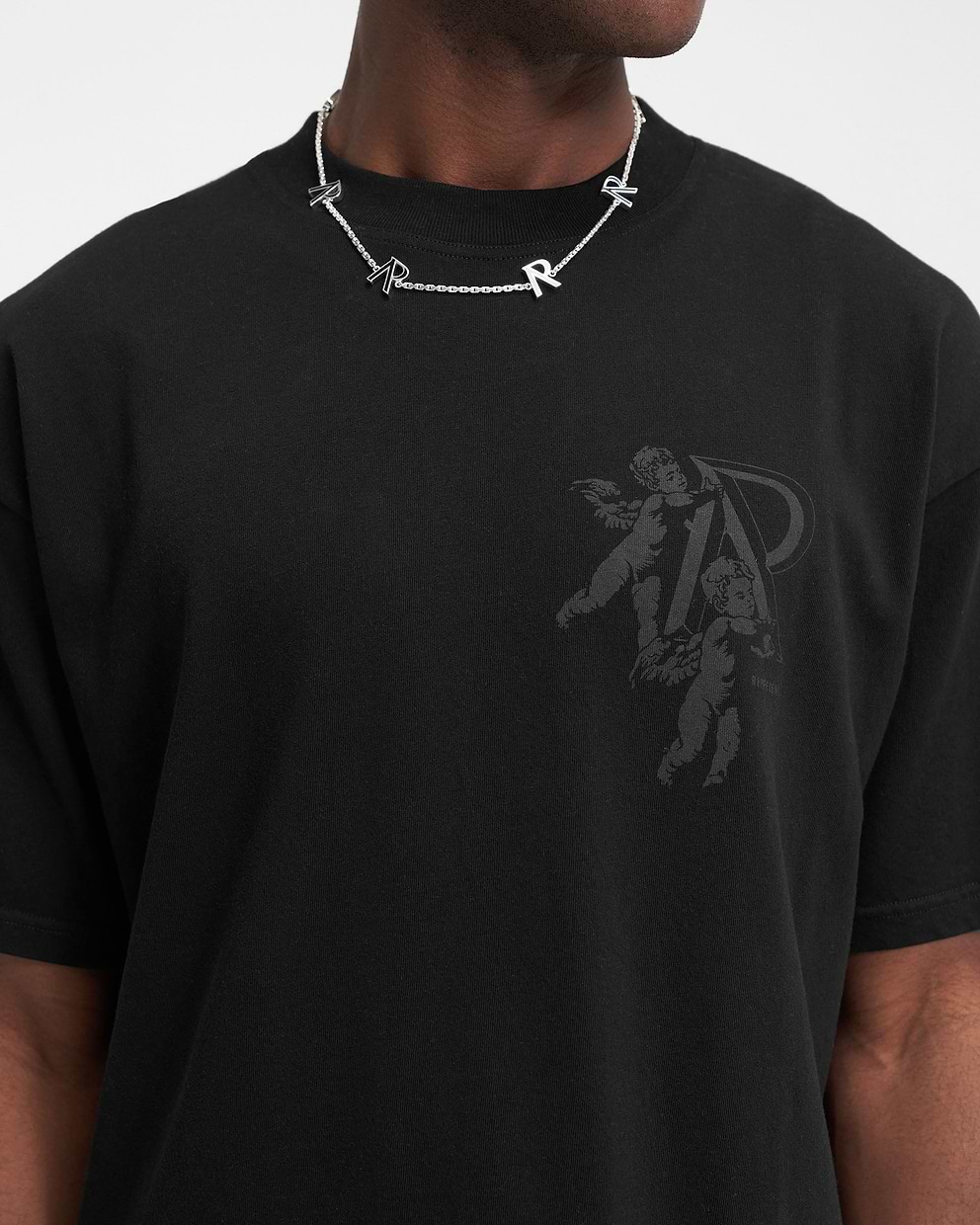 Cherub Initial T-Shirt - Black